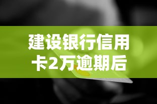 建设银行信用卡2万逾期后果及解决办法