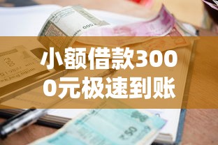 小额借款3000元极速到账秒批