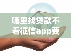 哪里找贷款不看征信app要安全可靠快速放款的