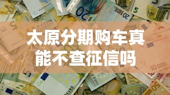 太原分期购车真能不查征信吗