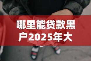 哪里能贷款黑户2025年大量真实案例！规整5个网贷黑户借钱平台