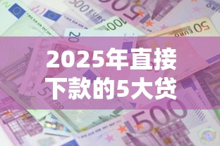 2025年直接下款的5大贷款平台