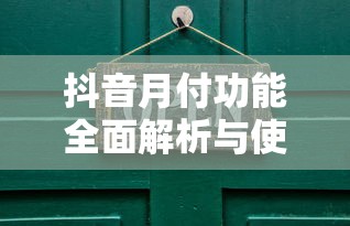 抖音月付功能全面解析与使用指南
