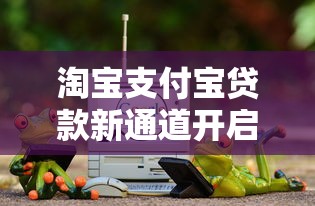 淘宝支付宝贷款新通道开启