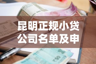 昆明正规小贷公司名单及申请指南