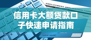 信用卡大额贷款口子快速申请指南