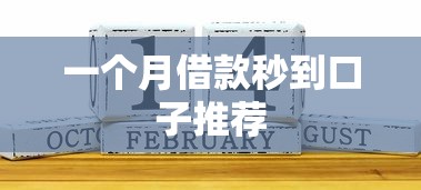 一个月借款秒到口子推荐