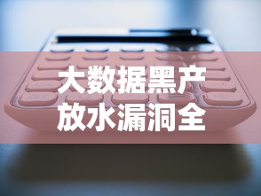 大数据黑产放水漏洞全解析