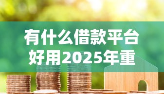 有什么借款平台好用2025年重要提醒！今日详述这5个贷款口子好用软件