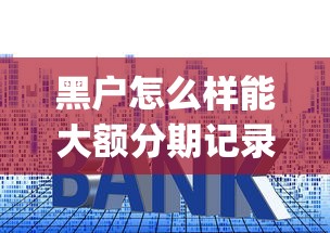 黑户怎么样能大额分期记录这5个！顺便介绍小额度银行贷款_1