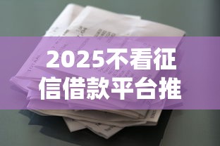 2025不看征信借款平台推荐