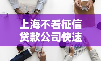 上海不看征信贷款公司快速办理指南