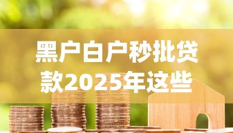 黑户白户秒批贷款2025年这些够用了！本文为您全面罗列！_1