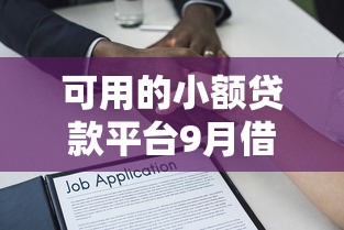 可用的小额贷款平台9月借款技巧！顺便展示5个借款的网贷口子