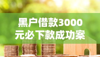 黑户借款3000元必下款成功案例