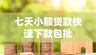 七天小额贷款快速下款包批