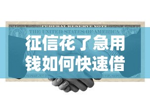 征信花了急用钱如何快速借款