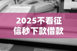 2025不看征信秒下款借款软件