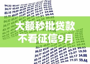 大额秒批贷款不看征信9月刚刚发布！今日汇总大额秒批借款不看征信平台