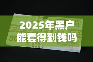 2025年黑户能套得到钱吗现在能贷款吗今日总算明白！同时整理5个正规网贷平台排名100名