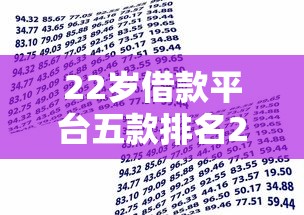 22岁借款平台五款排名2025年刚刚确认！详解22岁贷款软件五款排名