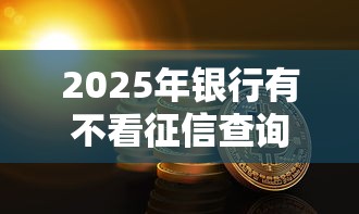 2025年银行有不看征信查询,不看负债的贷款9月首次讲解流程！为您介绍银行有不看征信借款的平台