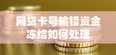 网贷卡号输错资金冻结如何处理