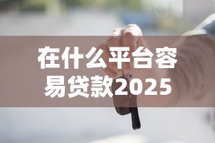 在什么平台容易贷款2025年只凭数据说话！顺道筛选这五个网贷口子容易借钱