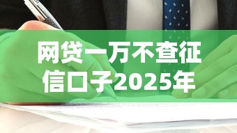 网贷一万不查征信口子2025年比较靠谱的能挑选的真不少！本篇细致呈现这5个借款软件！