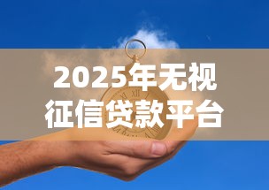 2025年无视征信贷款平台推荐