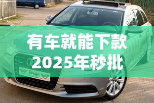 有车就能下款2025年秒批申请方案！隆重集合5个有车就能网贷口子