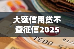 大额信用贷不查征信2025年有效可靠！本篇为您深度归类！