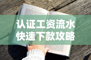 认证工资流水快速下款攻略
