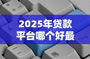 2025年贷款平台哪个好最靠谱