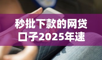 秒批下款的网贷口子2025年速贷必知窍门！本文为您精心公开！