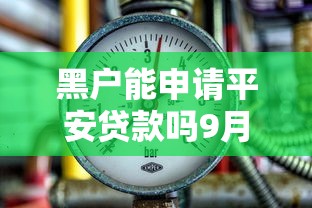 黑户能申请平安贷款吗9月最新借款动态！隆重叙述5个黑户能申请平安借钱口子