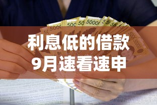 利息低的借款9月速看速申！深度诠释5个利息低的网贷口子