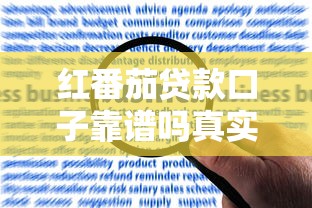 红番茄贷款口子靠谱吗真实评测及申请攻略