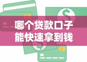 哪个贷款口子能快速拿到钱