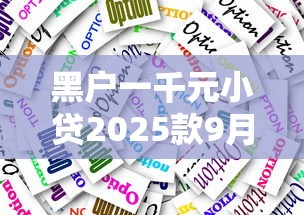 黑户一千元小贷2025款9月借贷应急办法！权威剖析这5个黑户一千网贷2025款借钱口子