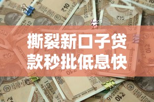 撕裂新口子贷款秒批低息快速放款