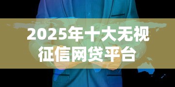2025年十大无视征信网贷平台
