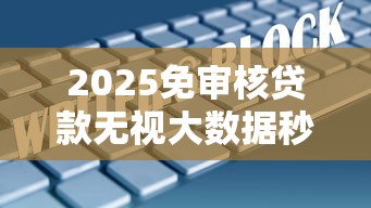 2025免审核贷款无视大数据秒批