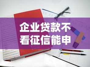 企业贷款不看征信能申请吗