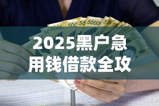 2025黑户急用钱借款全攻略