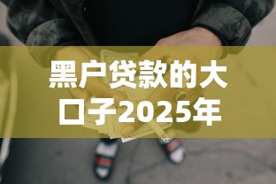 黑户贷款的大口子2025年应急技巧！更新5个网贷平台的借钱大口子
