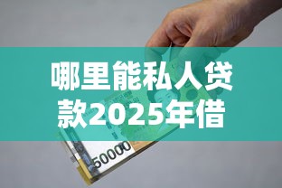 哪里能私人贷款2025年借款必读指南！为您说明这五个私人借钱口子哪里能