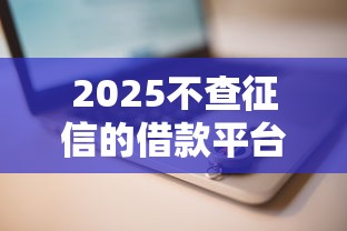2025不查征信的借款平台推荐