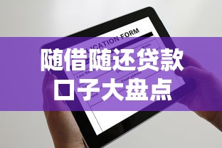 随借随还贷款口子大盘点