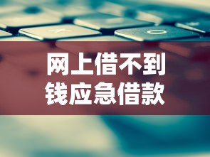 网上借不到钱应急借款解决方案